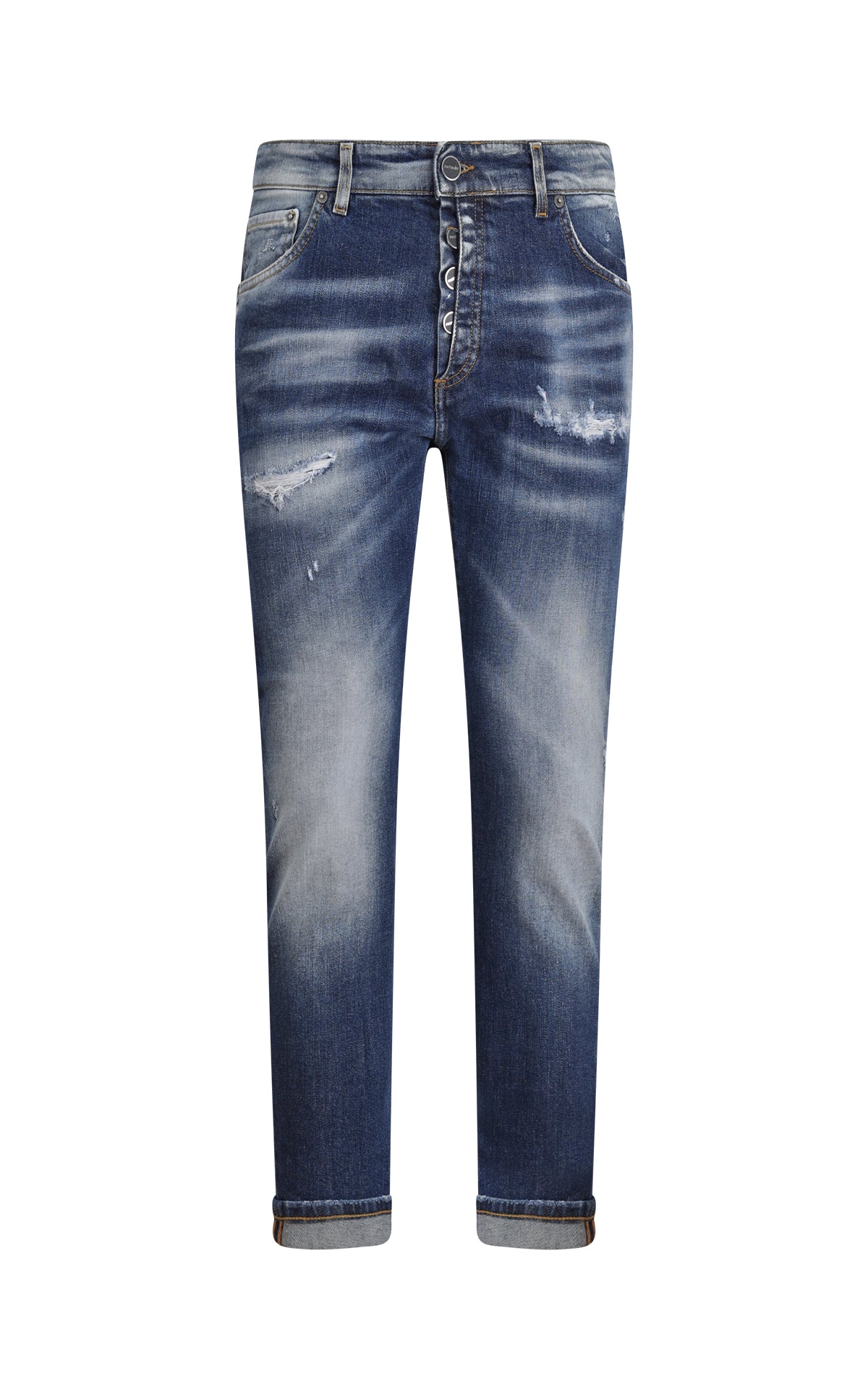 Jeans Carrot Fit  Con Bottoni A Vista Da Uomo