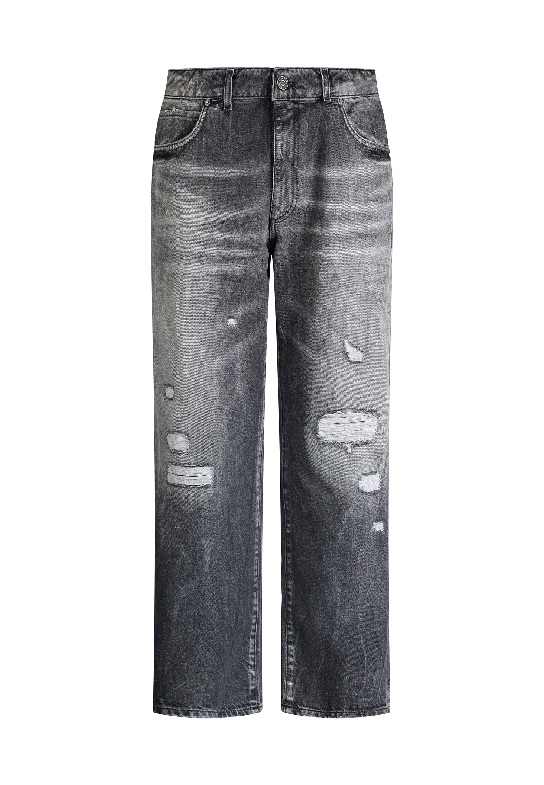 Jeans da Uomo Grigio Loose Fit