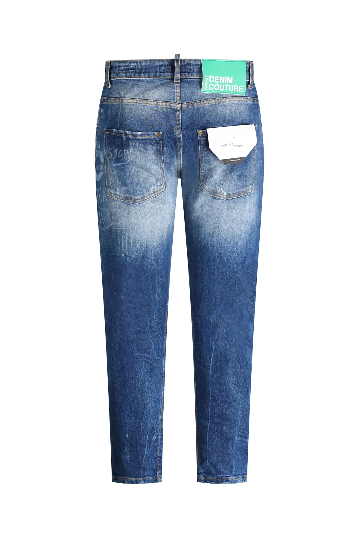 Jeans da Uomo Carrot fit lavaggio laser