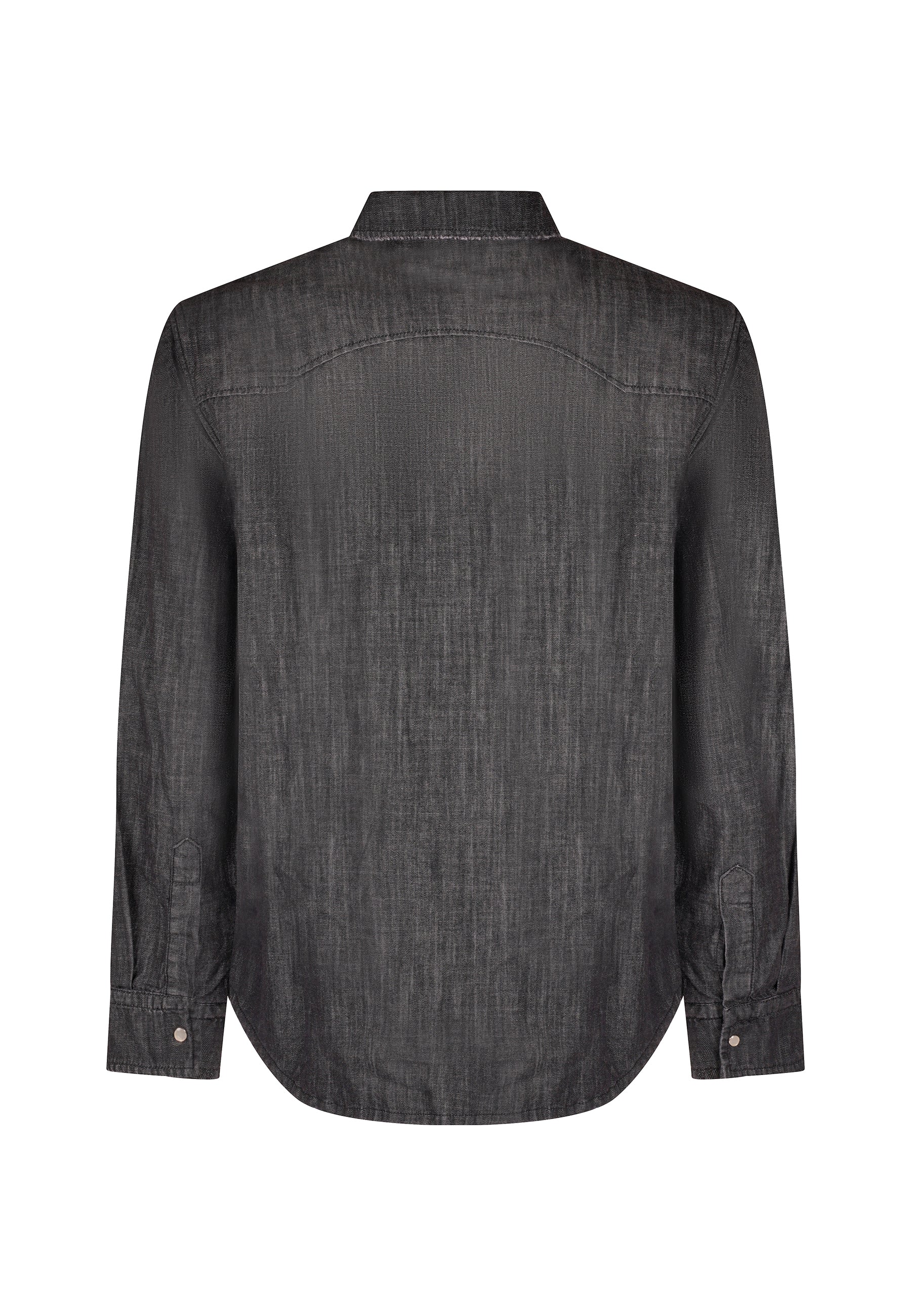 Camicia Denim Scuro Da Uomo
