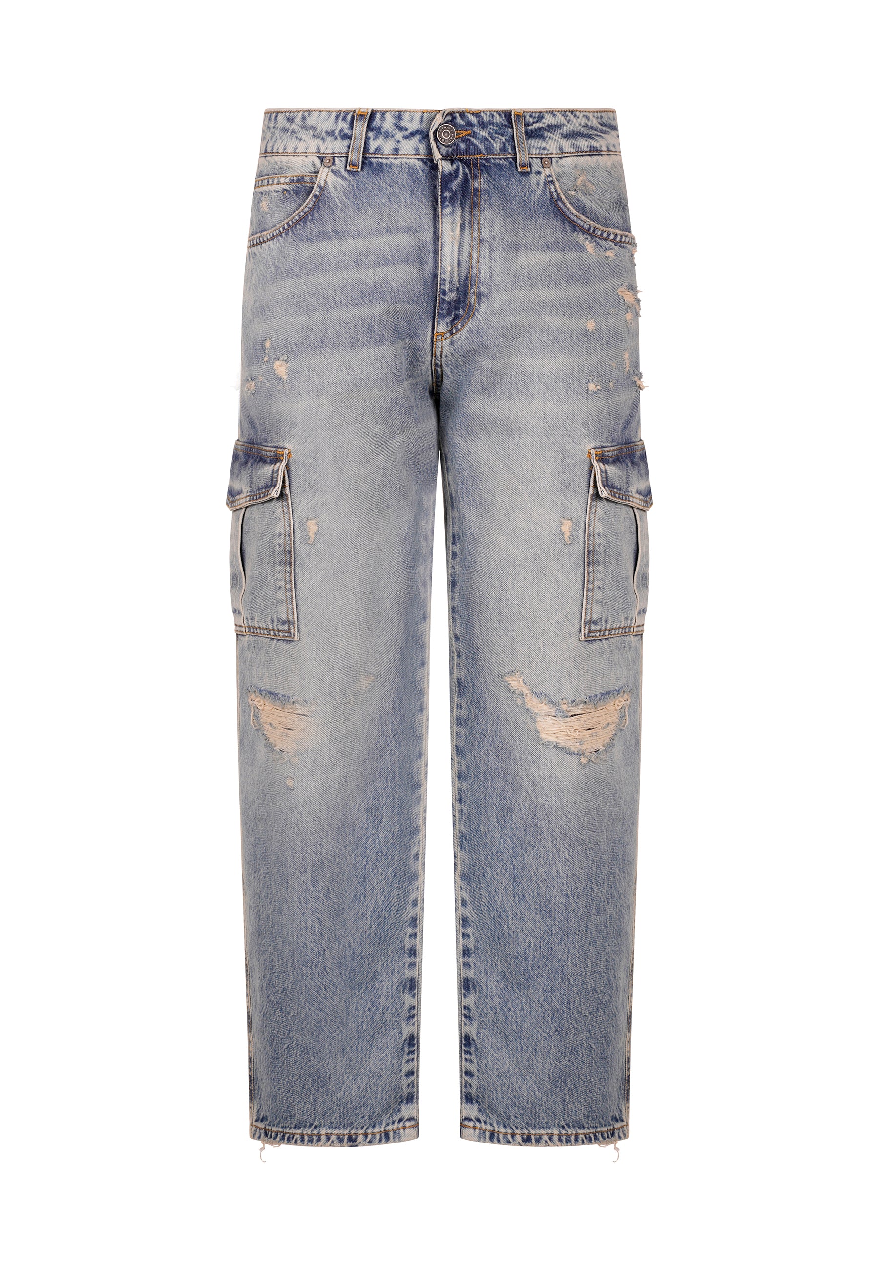 Jeans Loose Fit Cargo Da Uomo