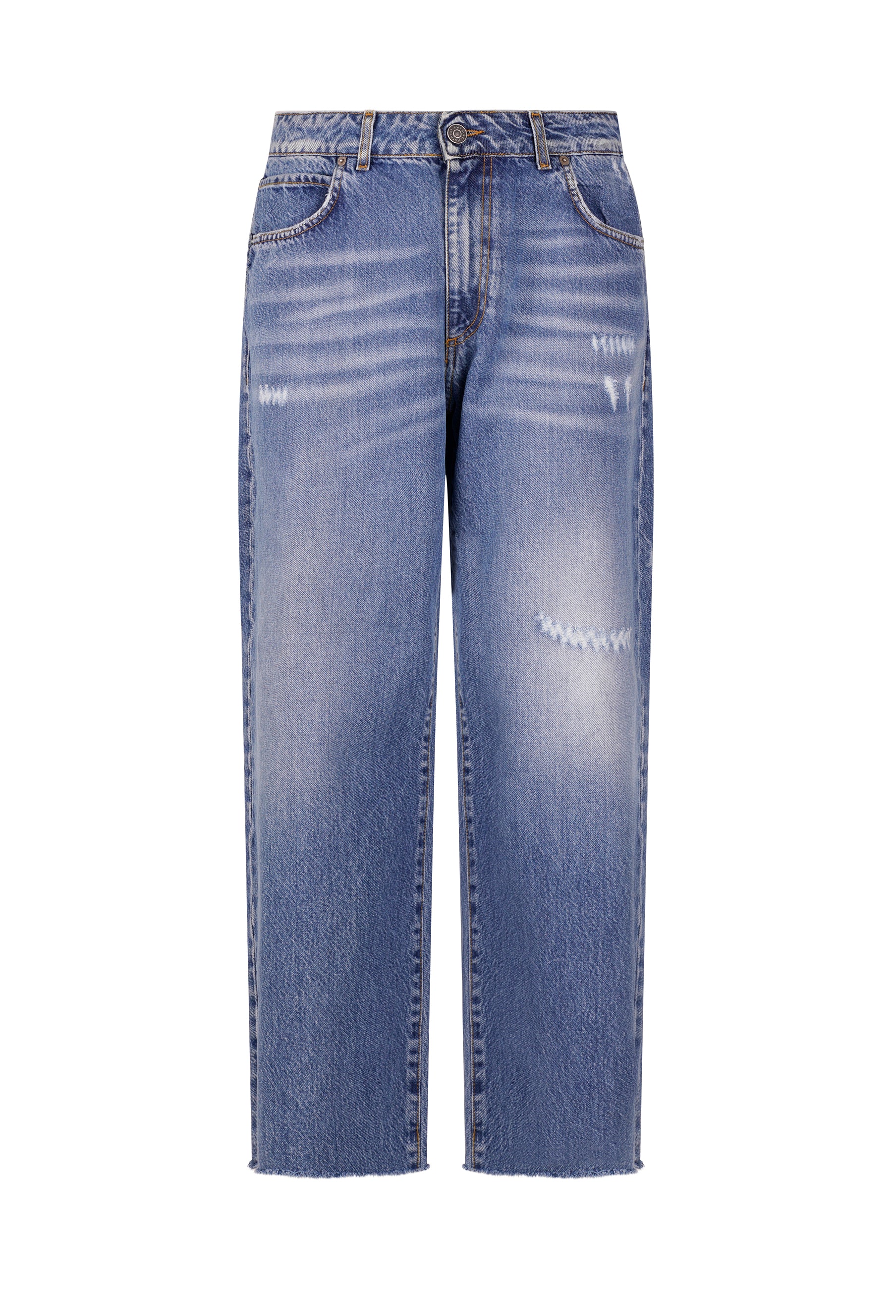 Jeans Loose Fit Lavaggio Chiaro Da Uomo