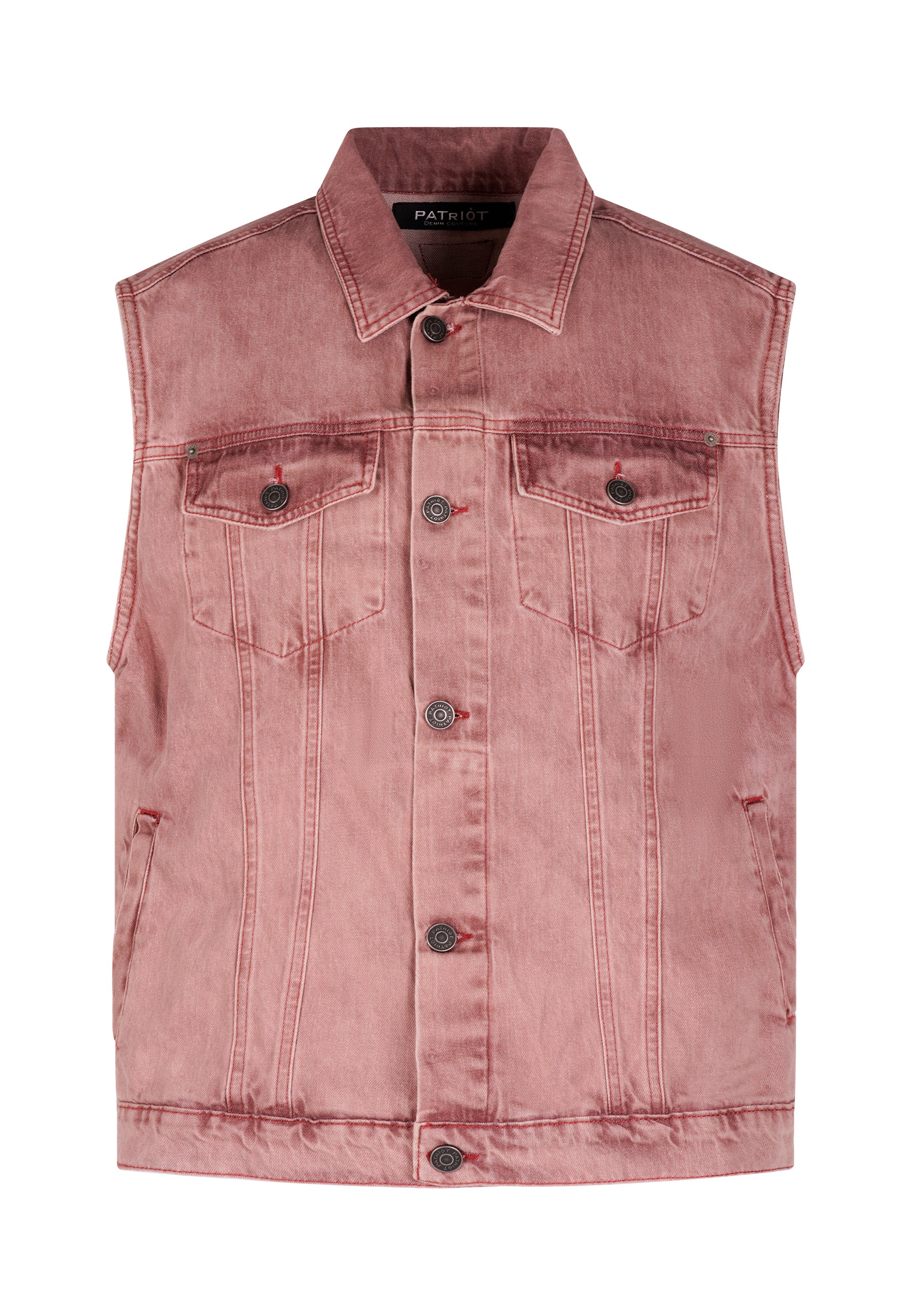 Smanicato In Denim Da Uomo Colorato