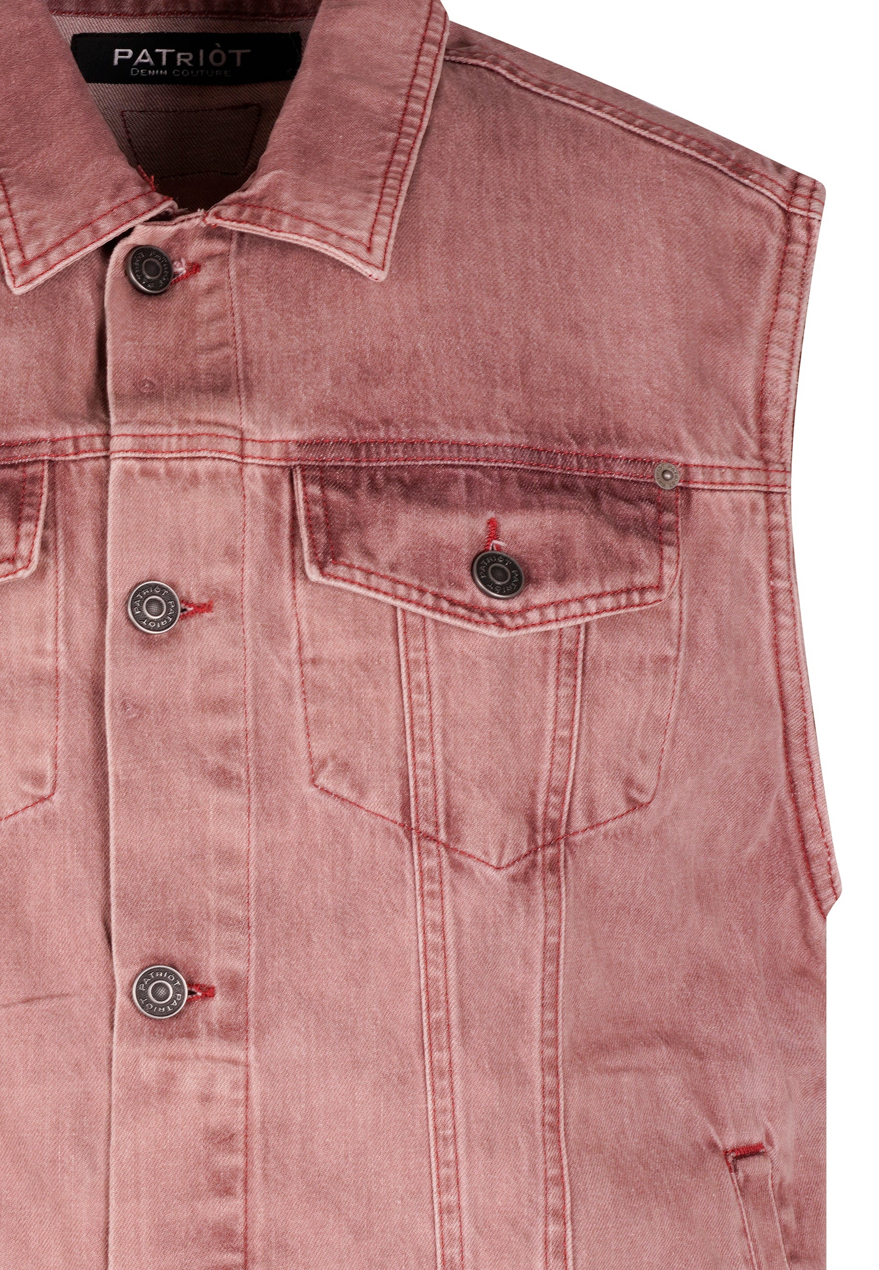 Smanicato In Denim Da Uomo Colorato