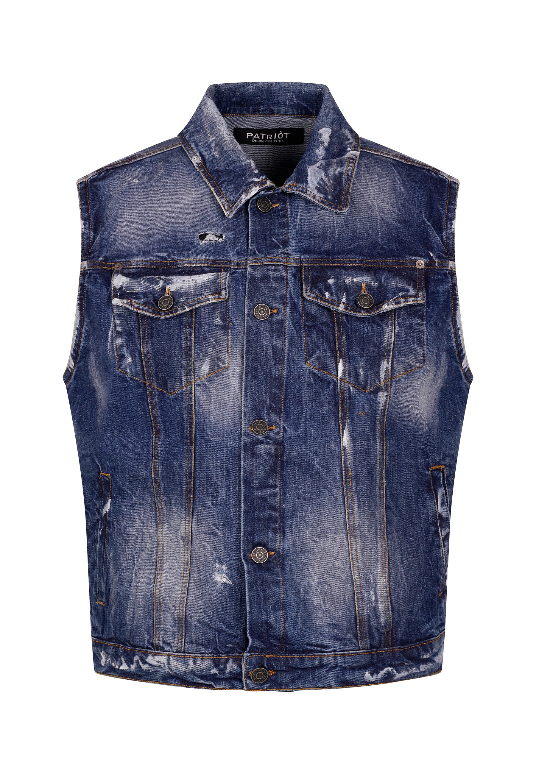 Smanicato In Denim Da Uomo