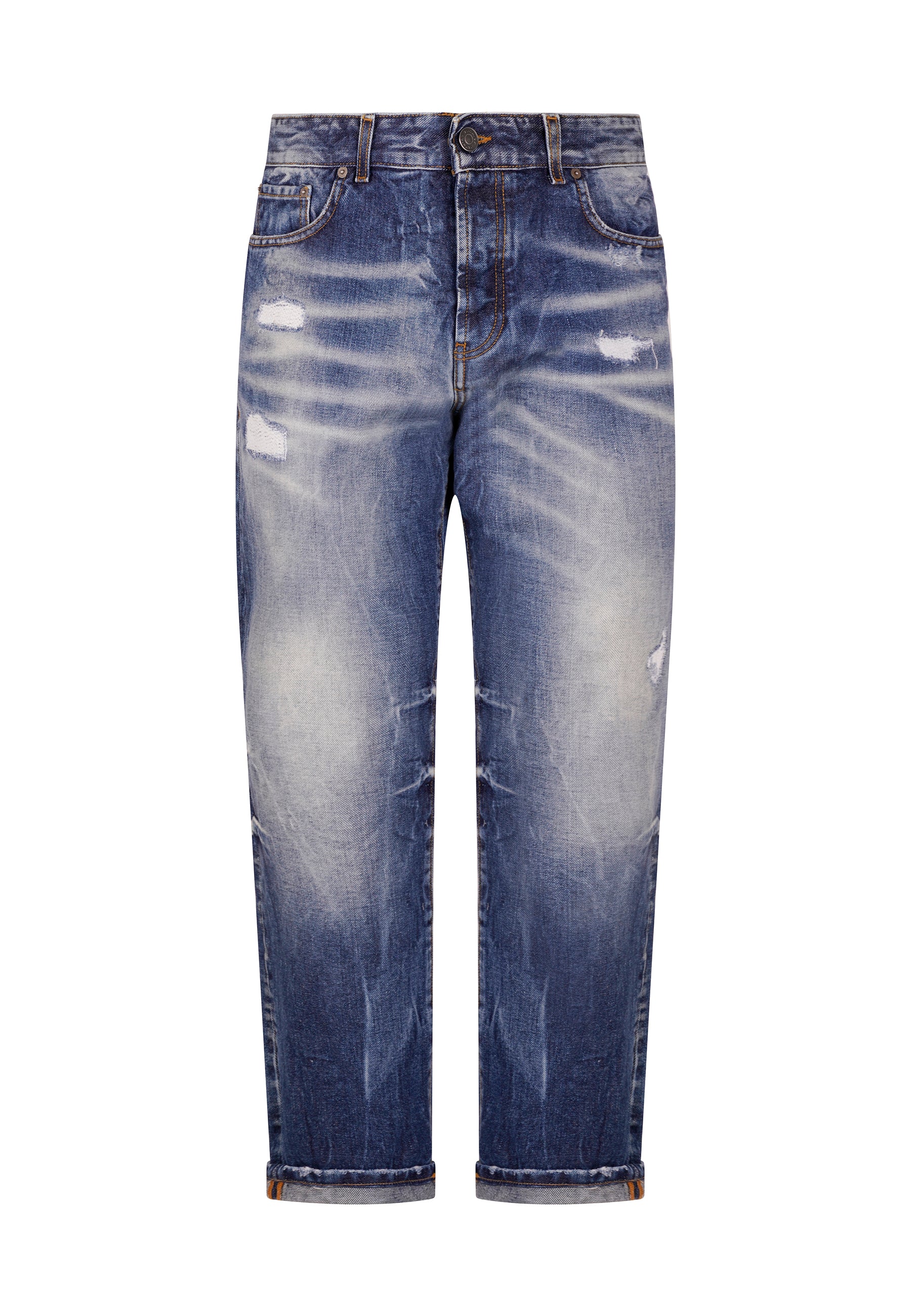 Jeans Da Uomo Loose Fit Con Salpa Colorata