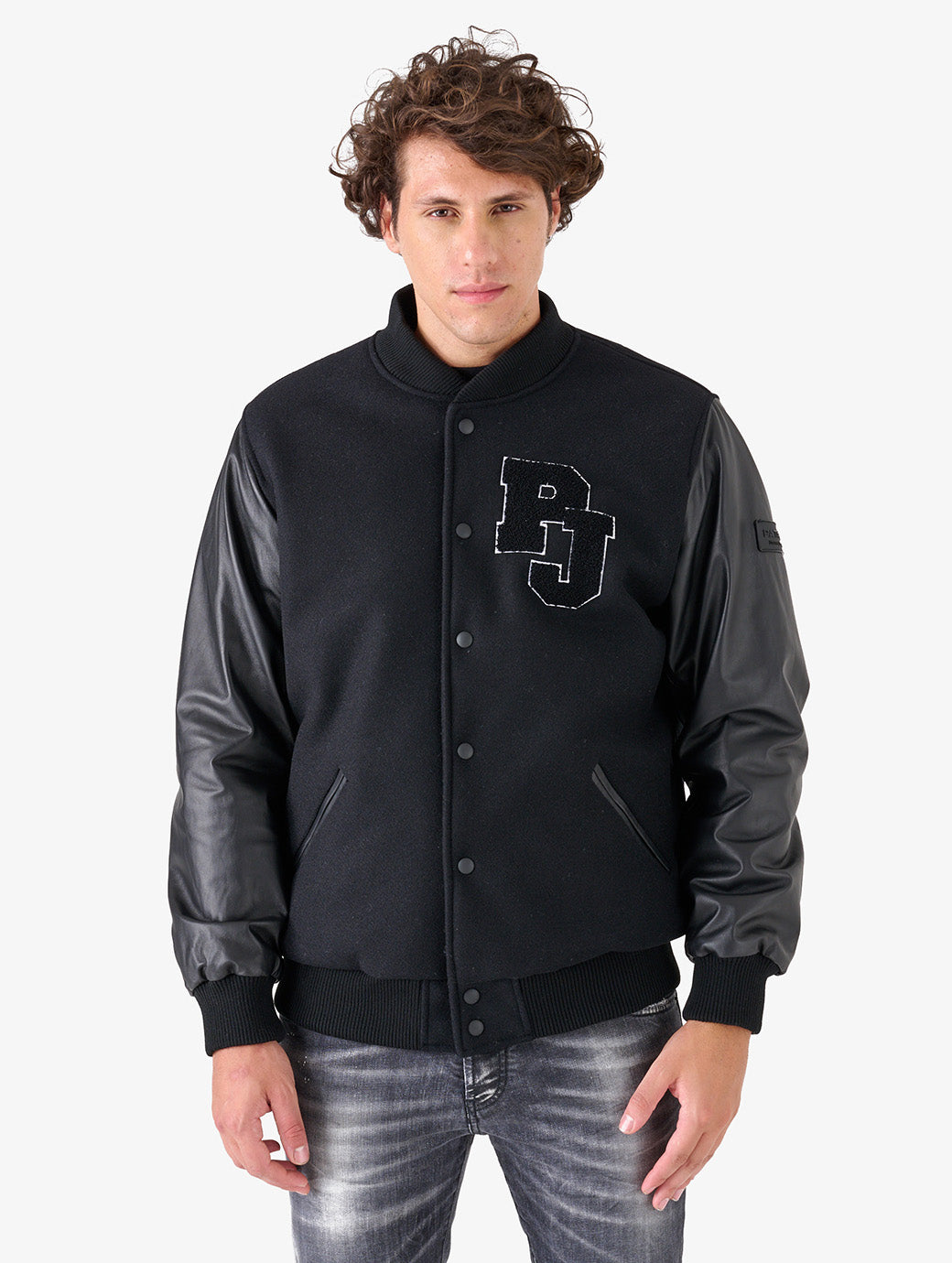 Patriòt Denim Couture Jacket "Black College" PG1565